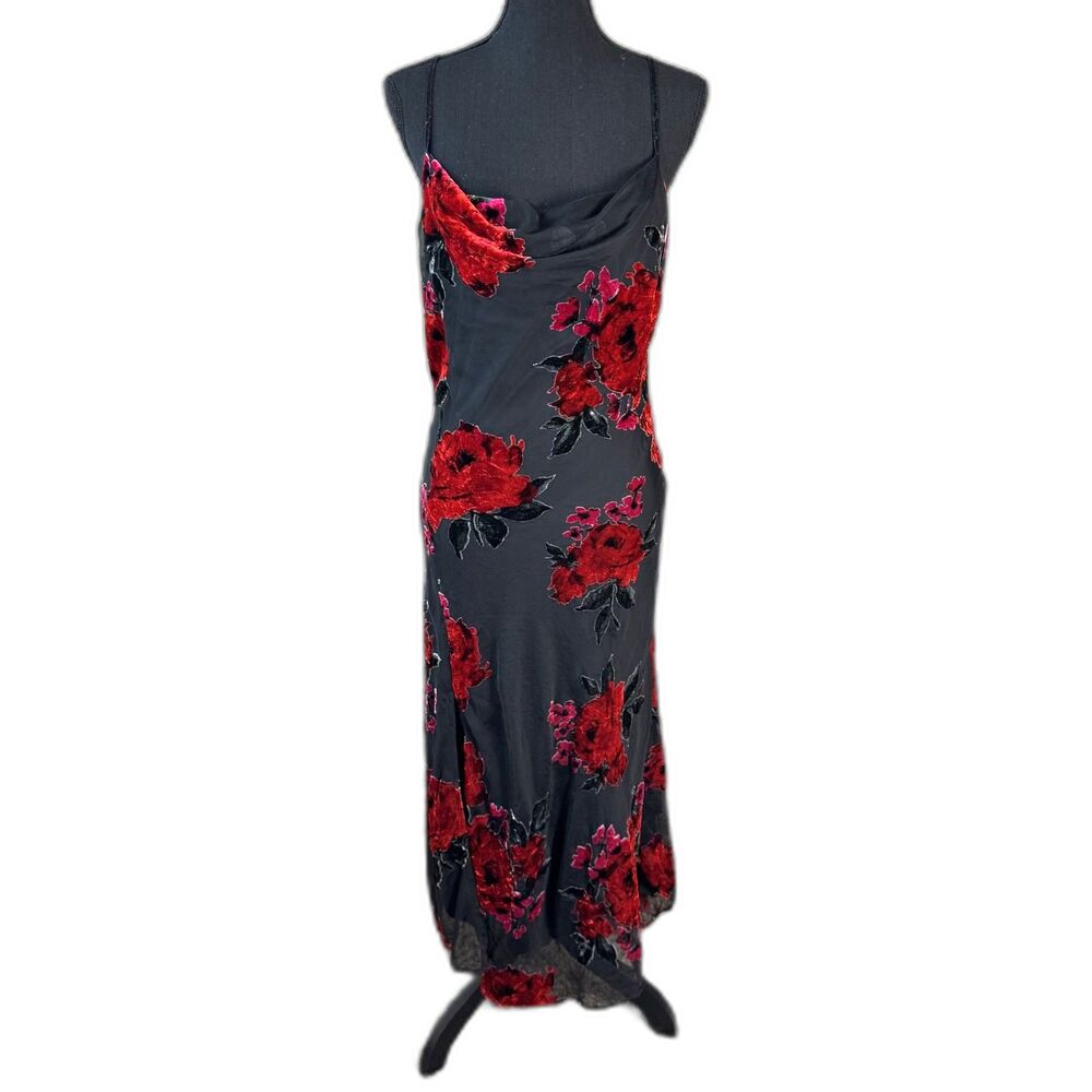 Size M Betsey Johnson rayon slip dress burnout velvet whimsigoth fairycore